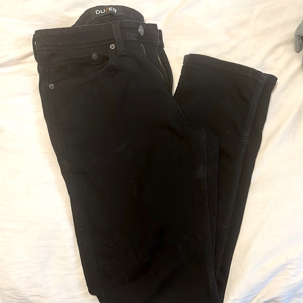 MENS LIFTING / active jeans - DUER - RELAXED TAPER 30x30 black jeans